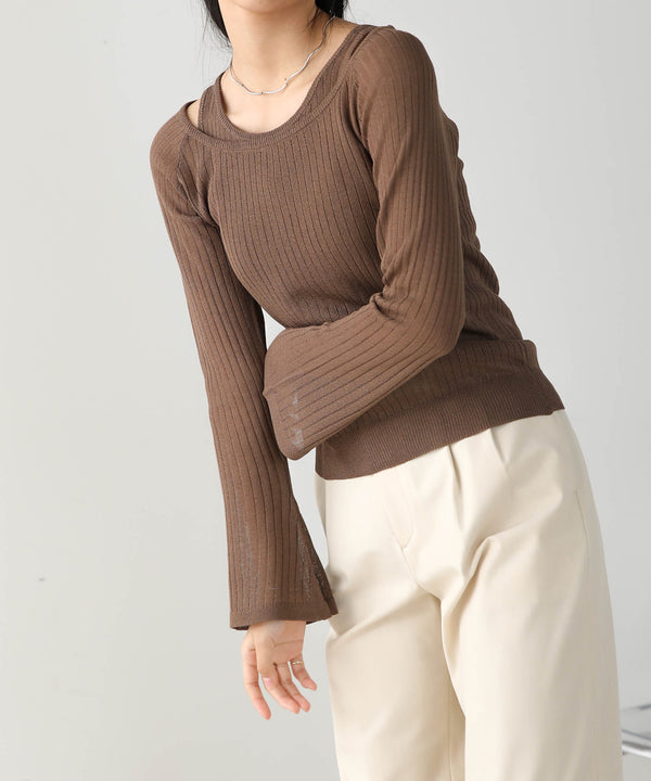 Bab 前後２ＷＡＹレイヤードニットトップス