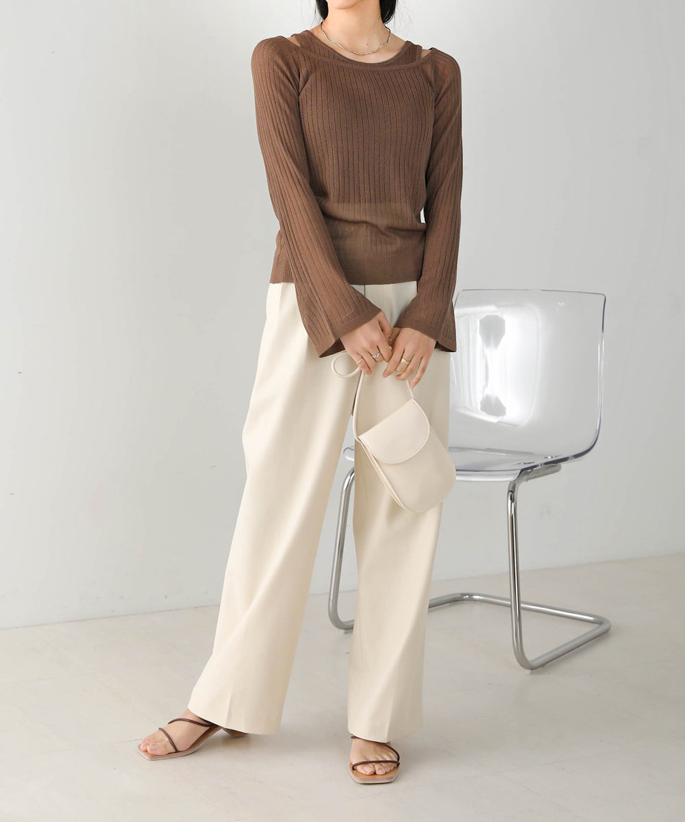 Bab 前後２ＷＡＹレイヤードニットトップス