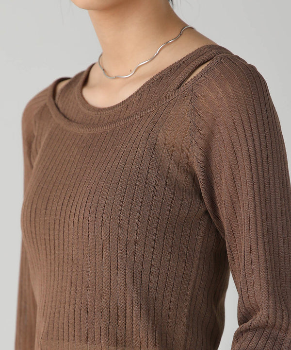 Bab 前後２ＷＡＹレイヤードニットトップス