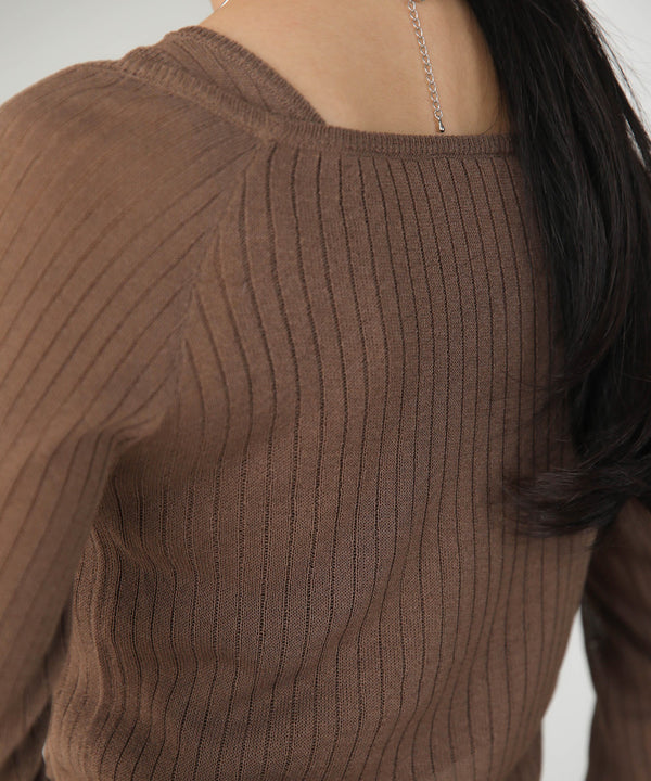 Bab 前後２ＷＡＹレイヤードニットトップス