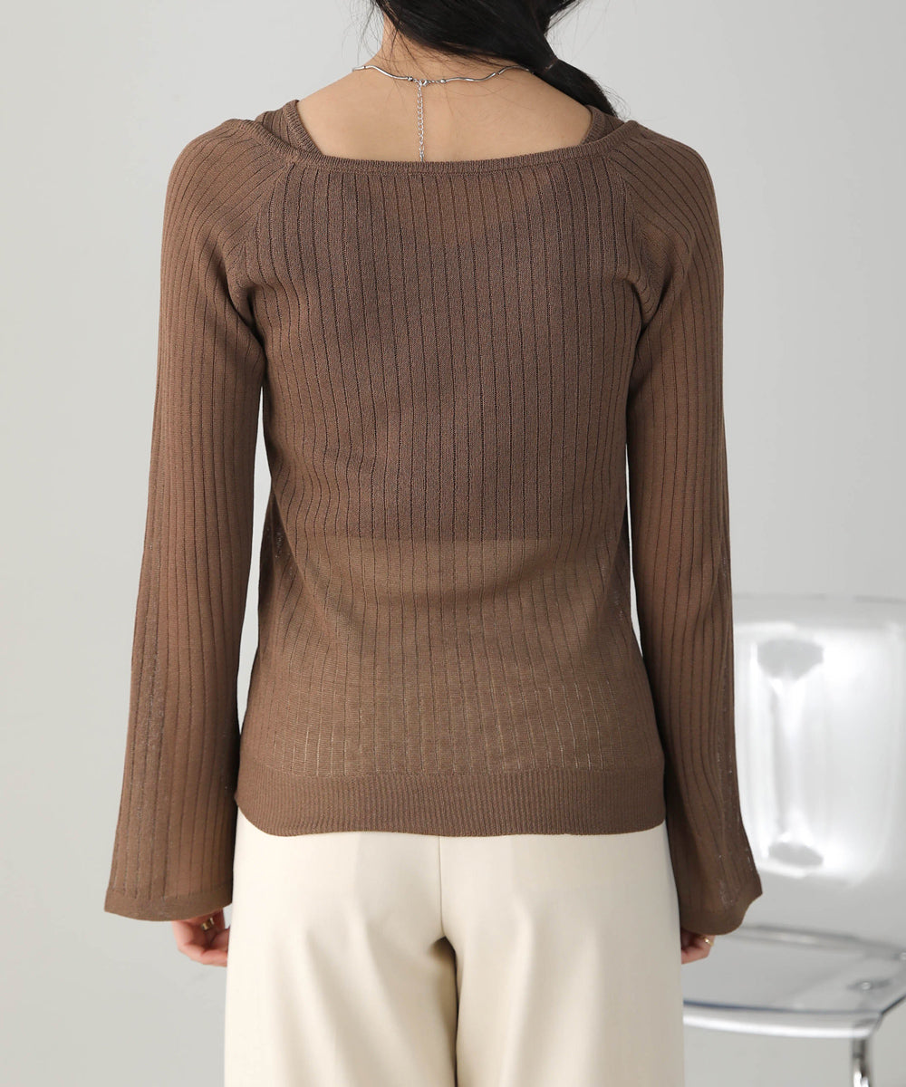 Bab 前後２ＷＡＹレイヤードニットトップス