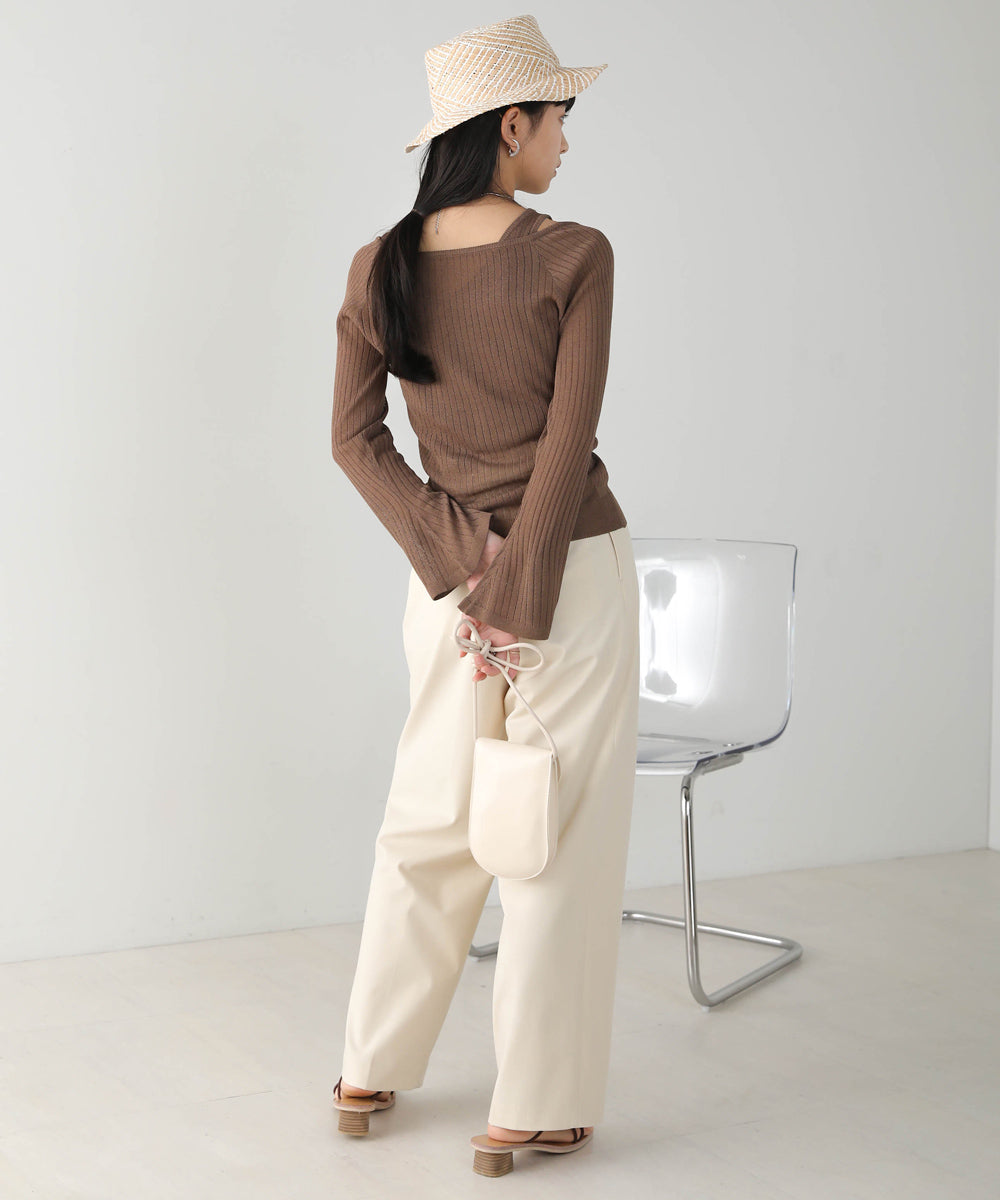 Bab 前後２ＷＡＹレイヤードニットトップス