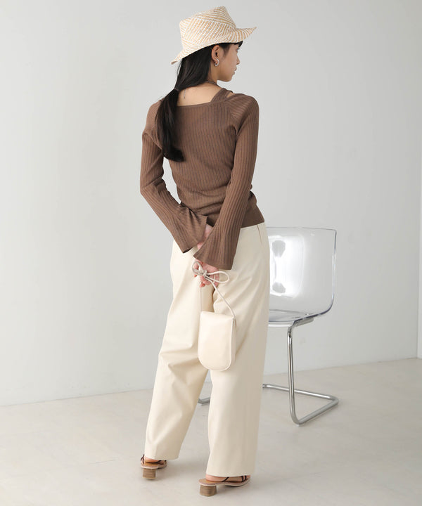 Bab 前後２ＷＡＹレイヤードニットトップス