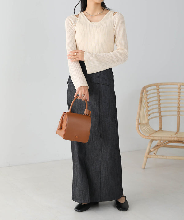 Bab 前後２ＷＡＹレイヤードニットトップス