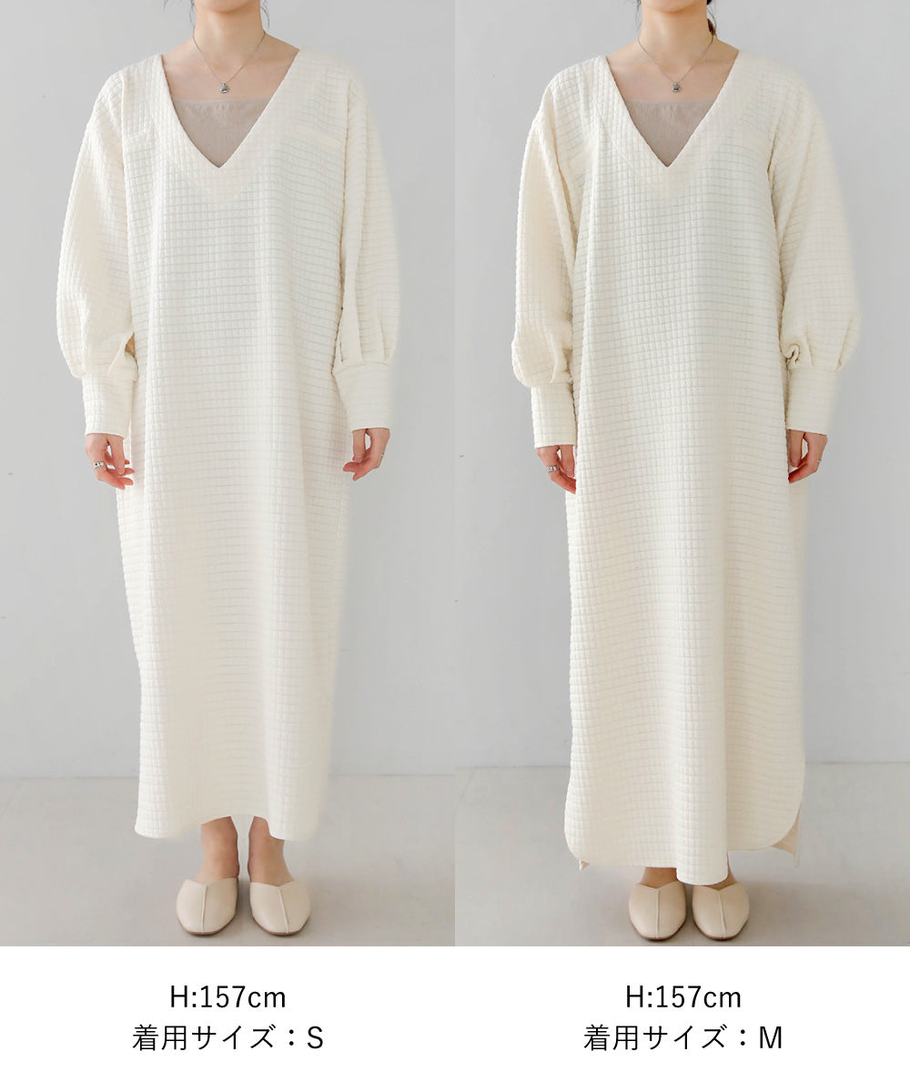 Bab ステッチ深Ｖネックワンピース