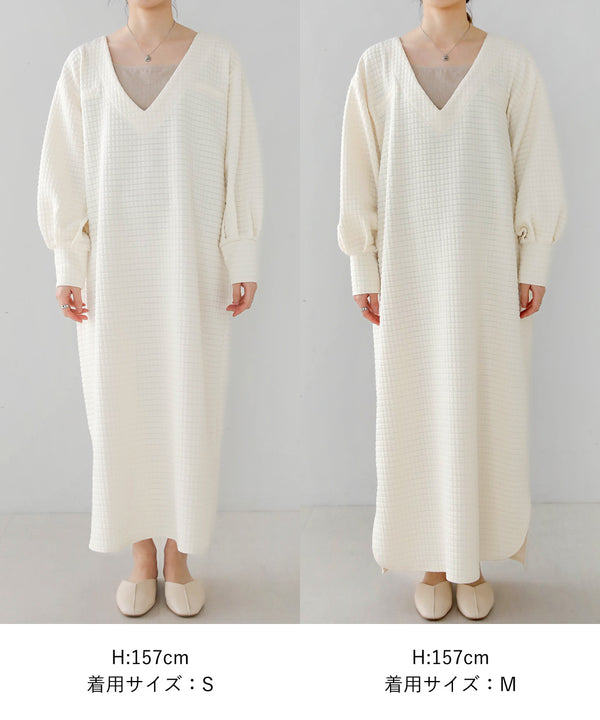 Bab ステッチ深Ｖネックワンピース