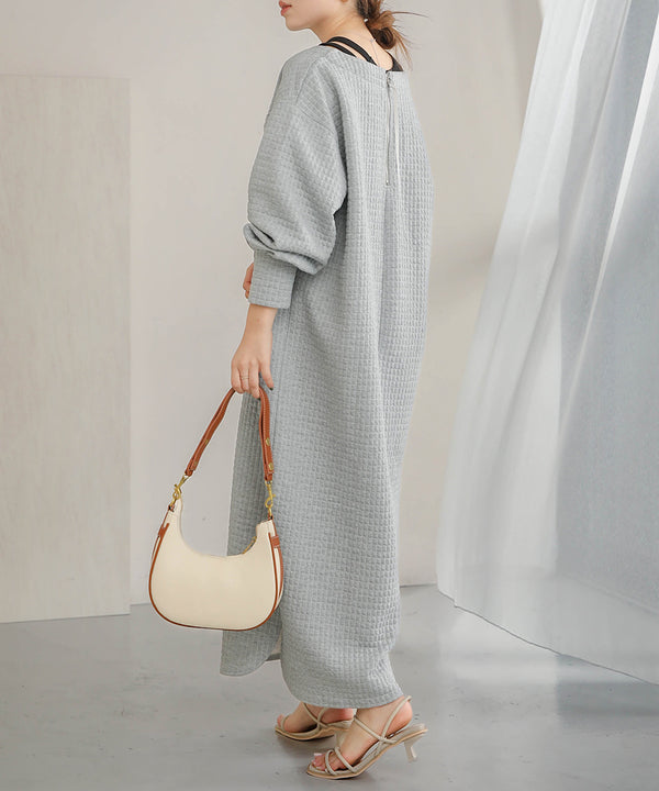 Bab ステッチ深Ｖネックワンピース