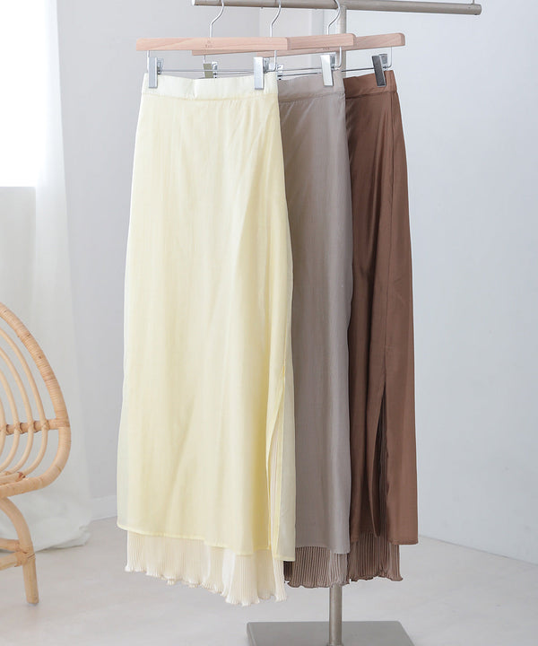 REVERSIBLE SHEER PLEATED SKIRT