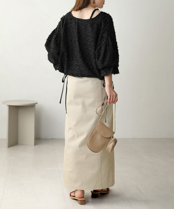 Bab 前後２ＷＡＹジャガードブラウス