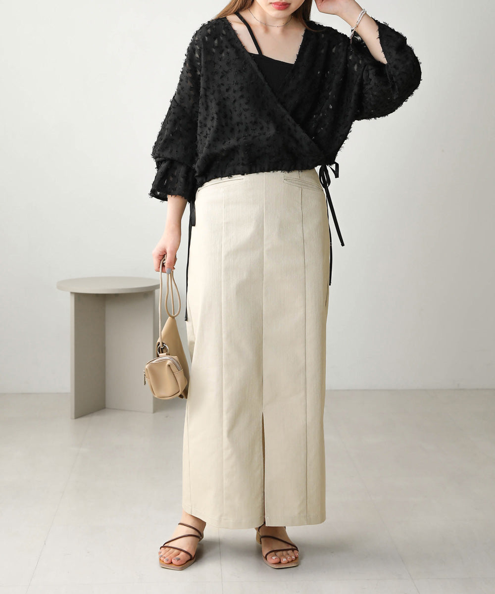 Bab 前後２ＷＡＹジャガードブラウス