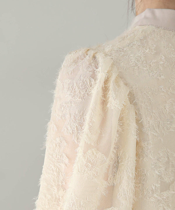 【低身長向けサイズあり】シャギー配色ティアードワンピース