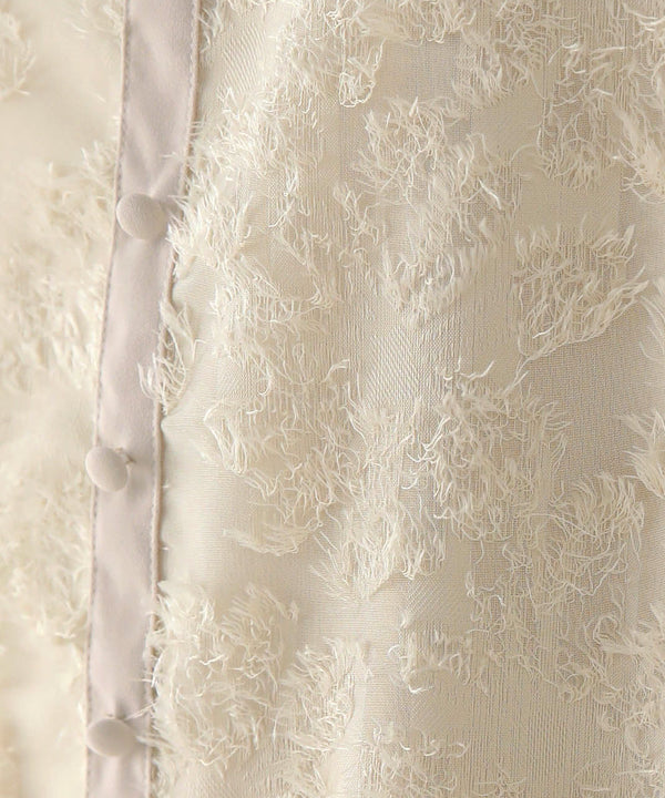 【低身長向けサイズあり】シャギー配色ティアードワンピース