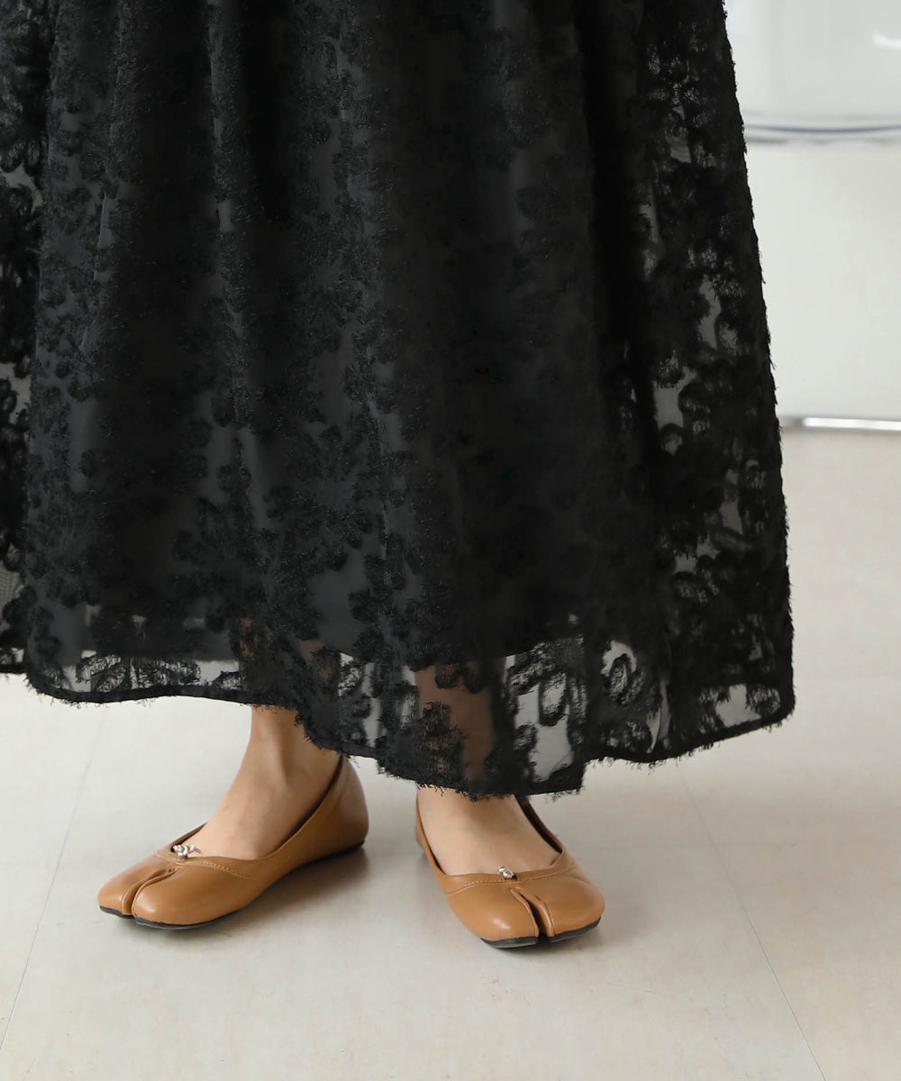 【低身長向けサイズあり】シャギー配色ティアードワンピース