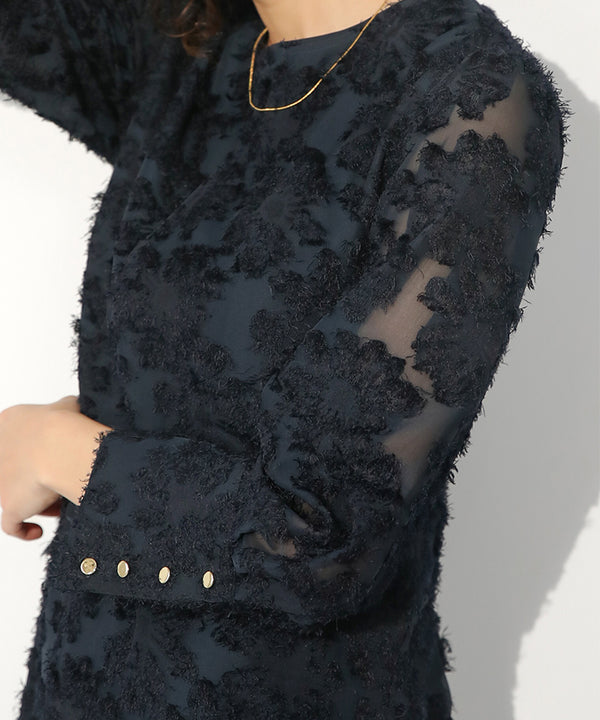 シャギージャガードワンピース