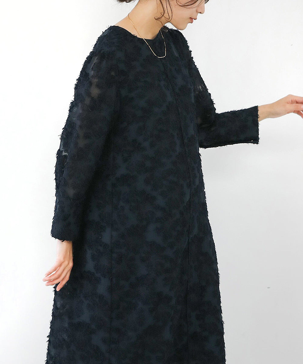 シャギージャガードワンピース