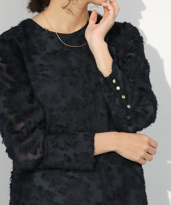 シャギージャガードワンピース