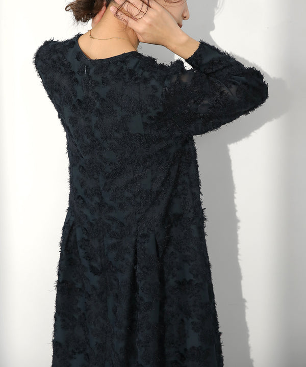 シャギージャガードワンピース