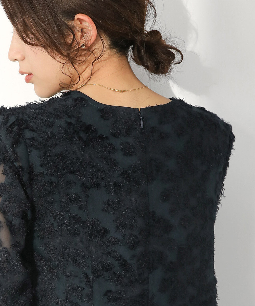 シャギージャガードワンピース