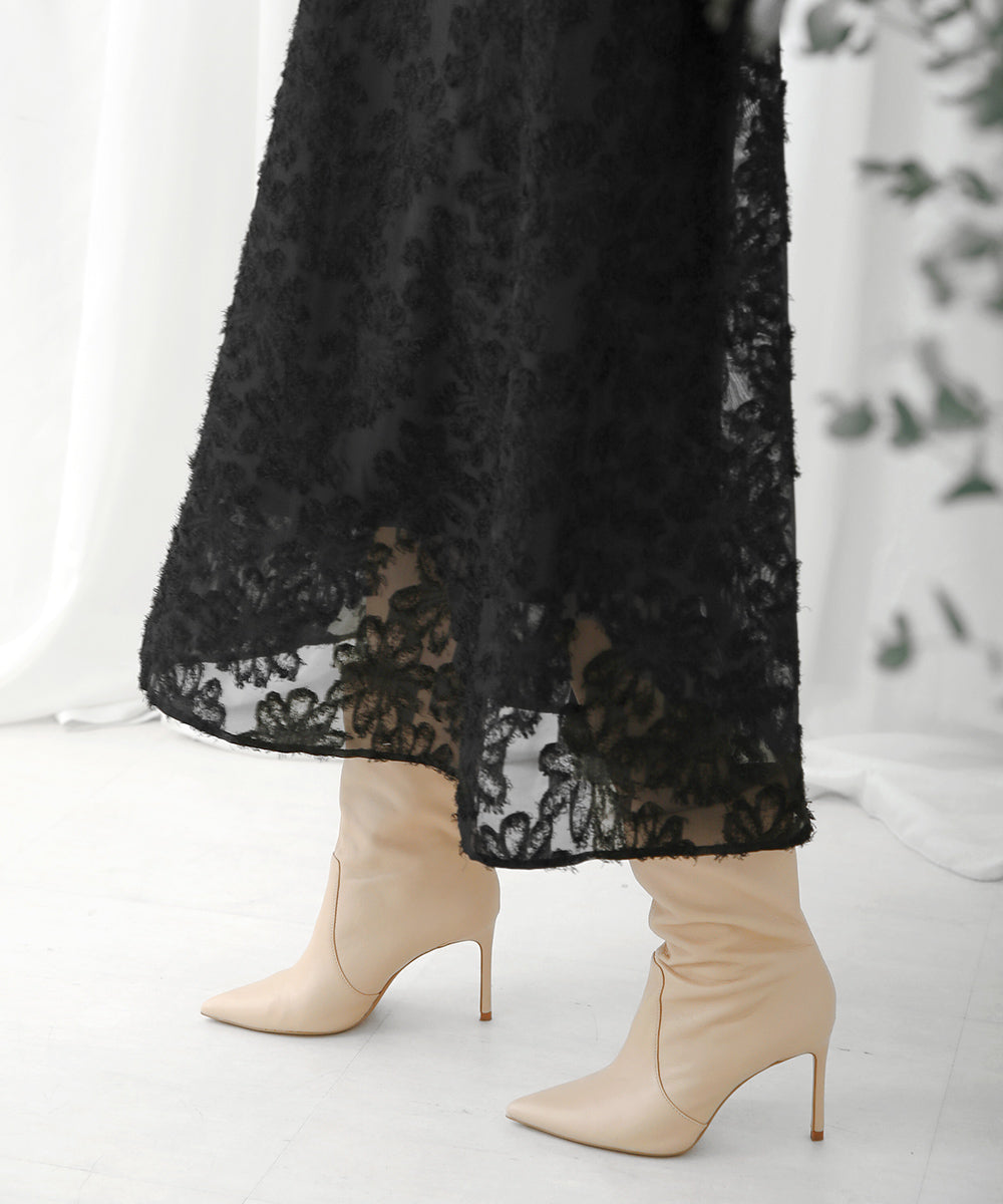 シャギージャガードワンピース