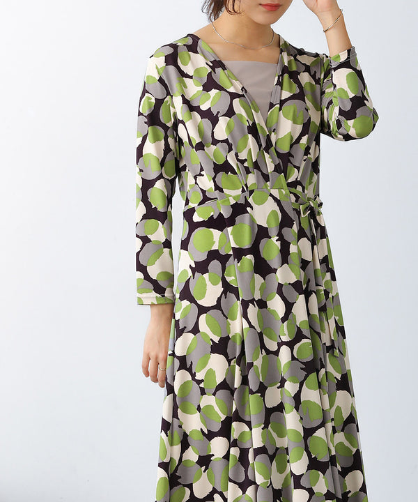 BouJeloud カシュクールジャージーワンピース