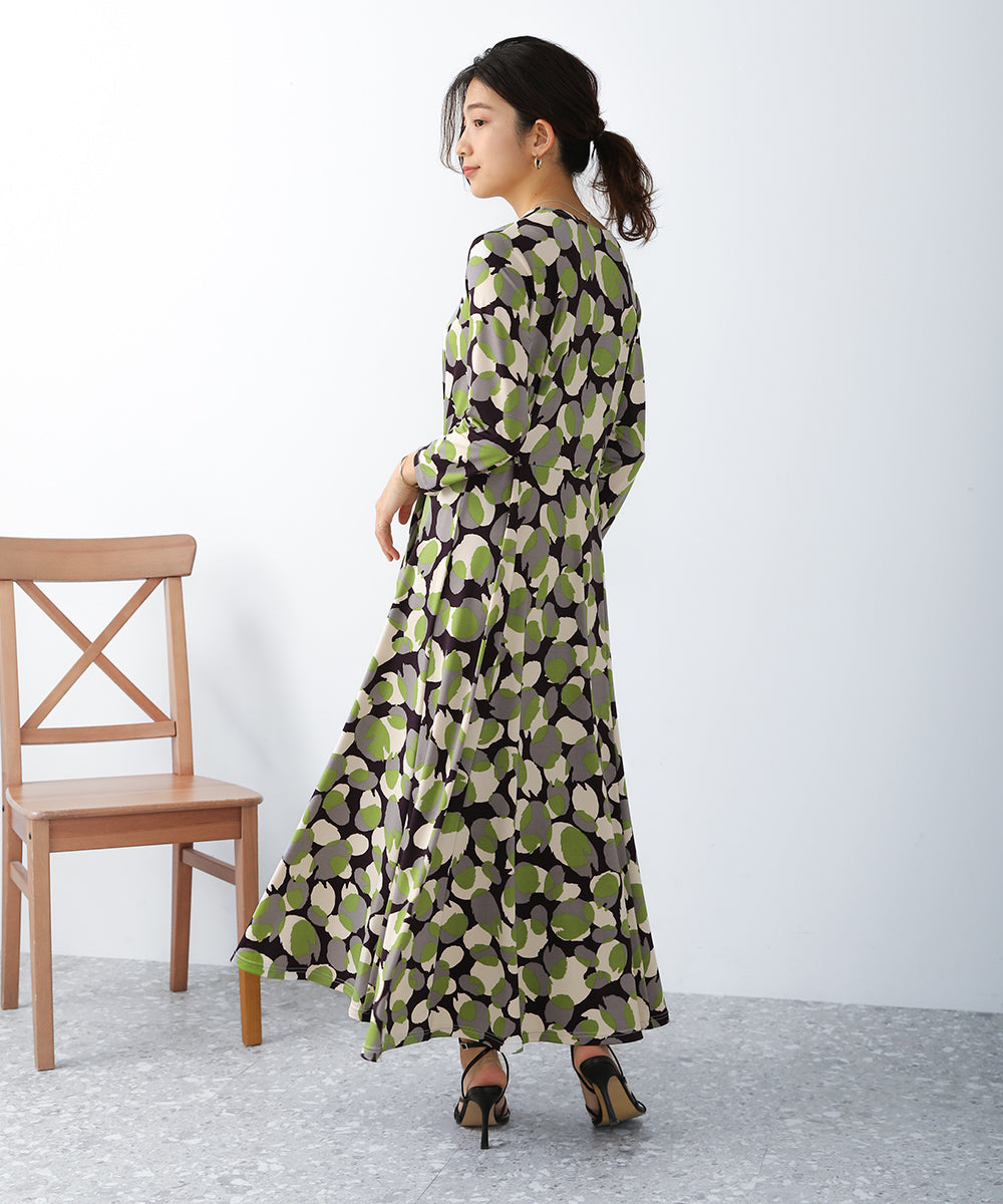 BouJeloud カシュクールジャージーワンピース