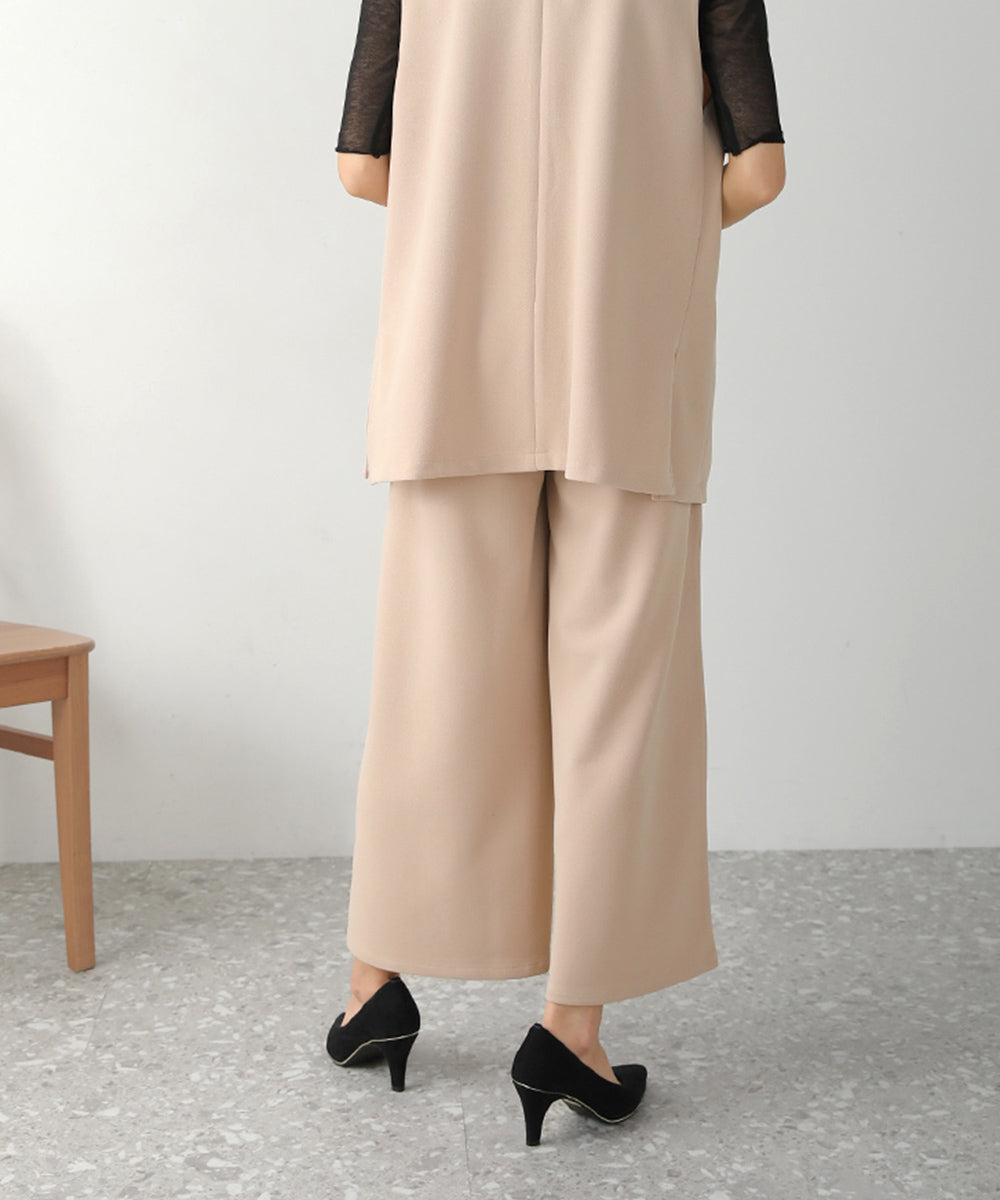 BouJeloud カットジョーゼットワイドパンツ