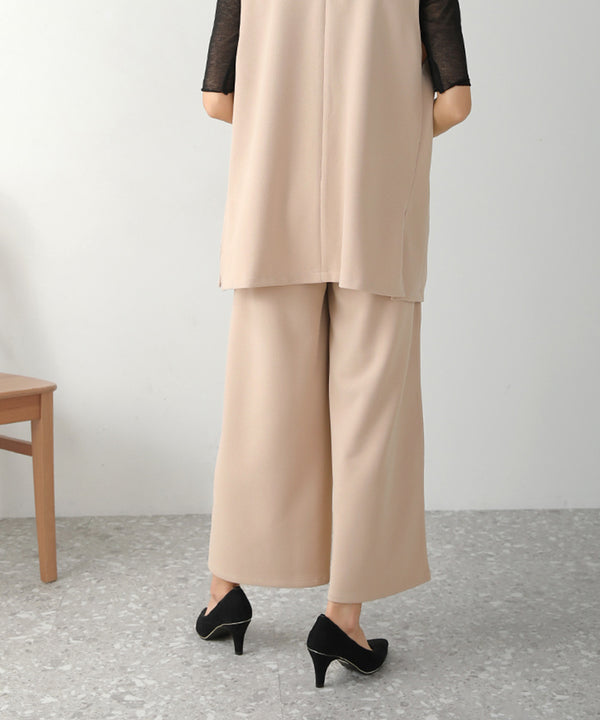 カットジョーゼットワイドパンツ