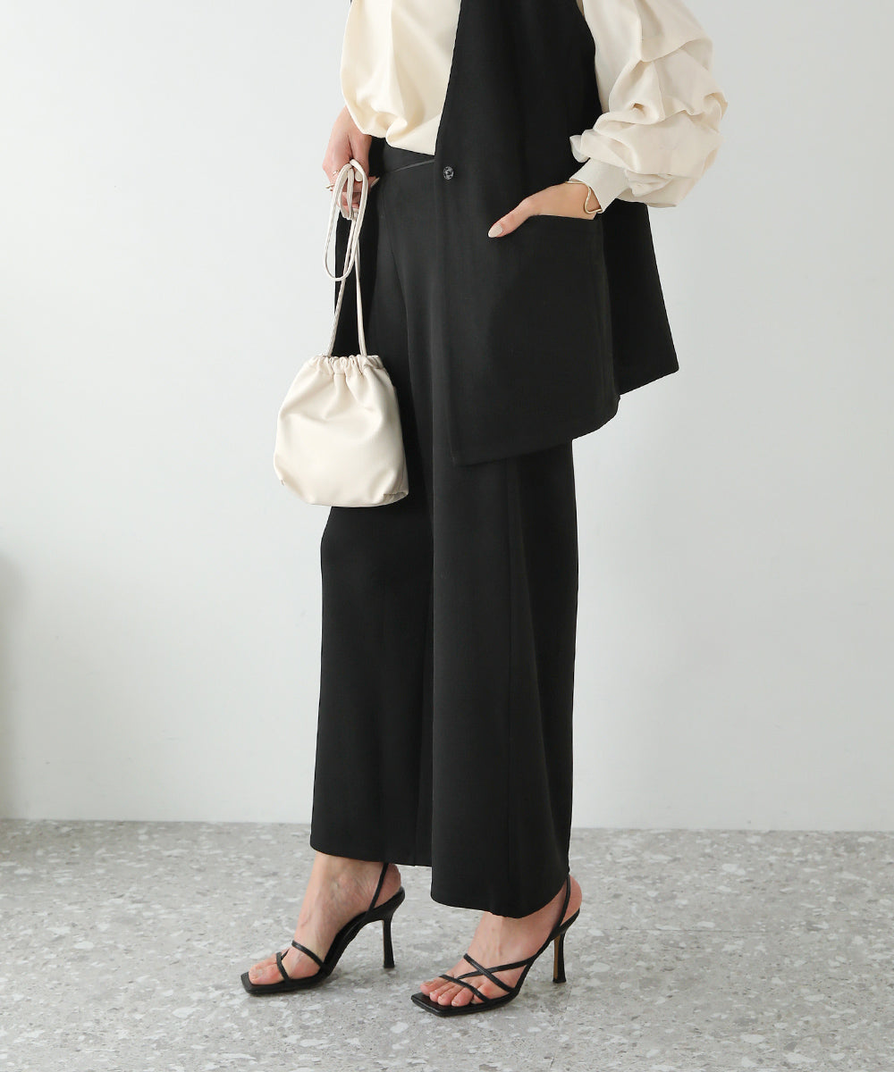 BouJeloud カットジョーゼットワイドパンツ