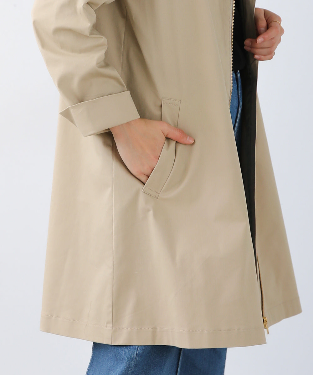 BouJeloud コットンストレッチ２way衿コート