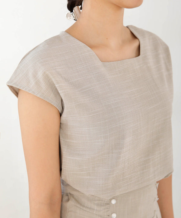 セットアップ風フレアワンピース