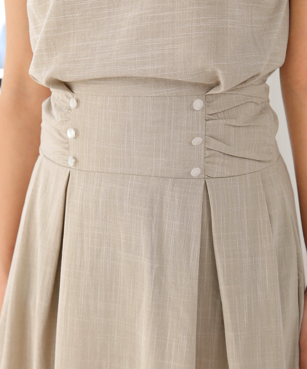 セットアップ風フレアワンピース