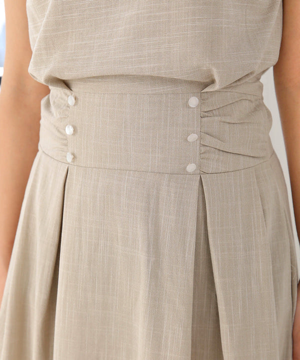 セットアップ風フレアワンピース