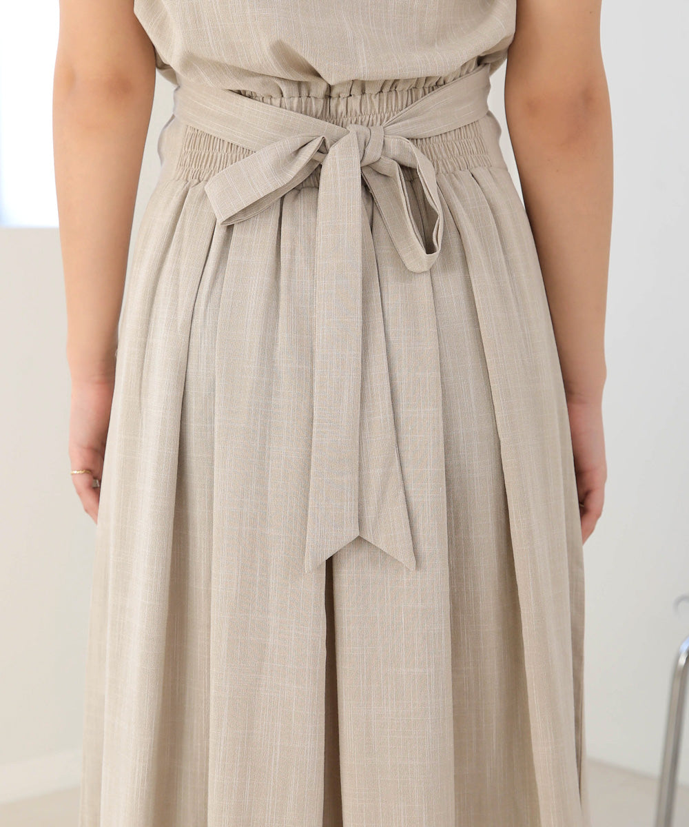 セットアップ風フレアワンピース