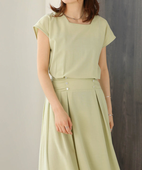 セットアップ風フレアワンピース