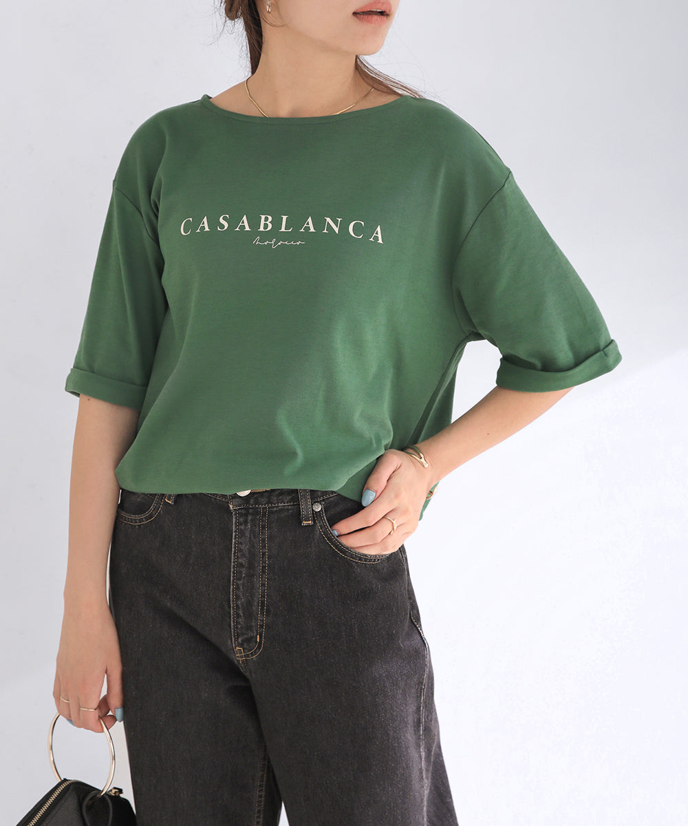 BouJeloud 汗ジミ軽減ロゴＴシャツ
