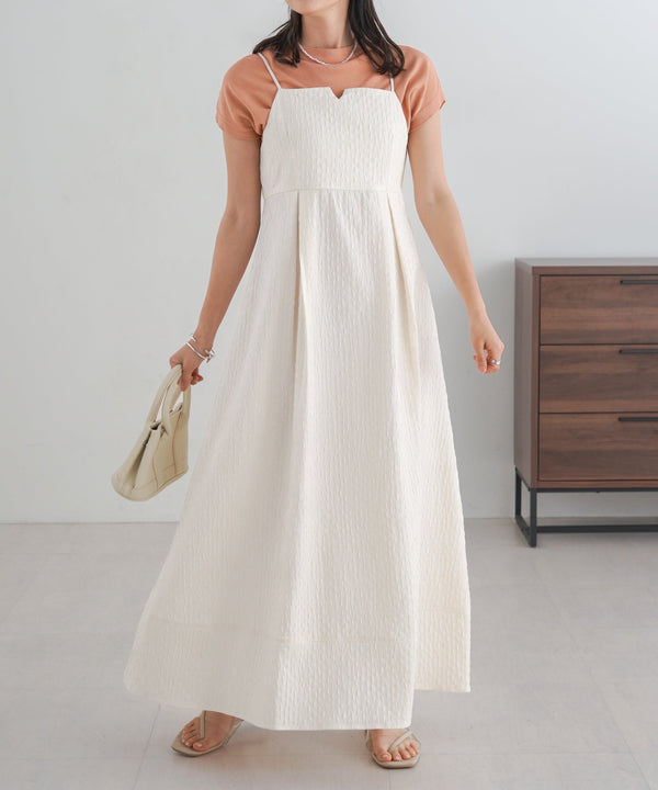 JACQUARD HIGH WAIST SWITCHING ONEPIECE