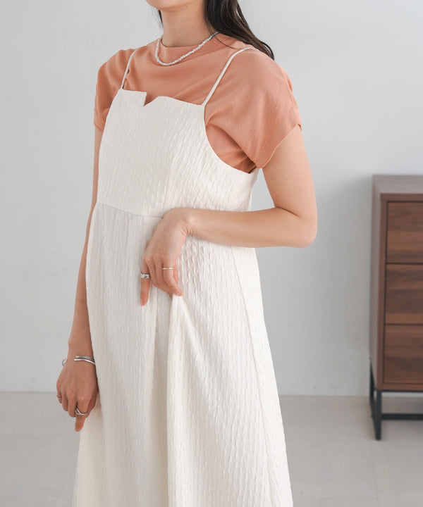 JACQUARD HIGH WAIST SWITCHING ONEPIECE