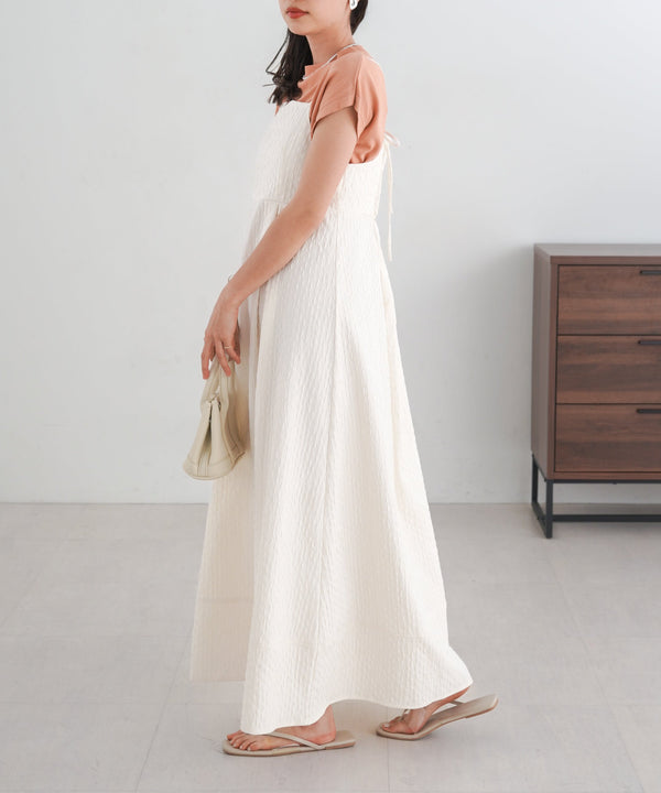 JACQUARD HIGH WAIST SWITCHING ONEPIECE