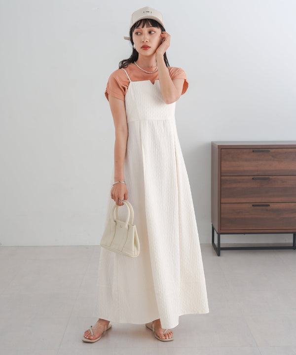 JACQUARD HIGH WAIST SWITCHING ONEPIECE