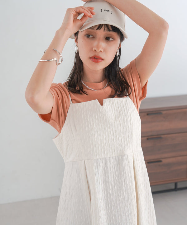 JACQUARD HIGH WAIST SWITCHING ONEPIECE