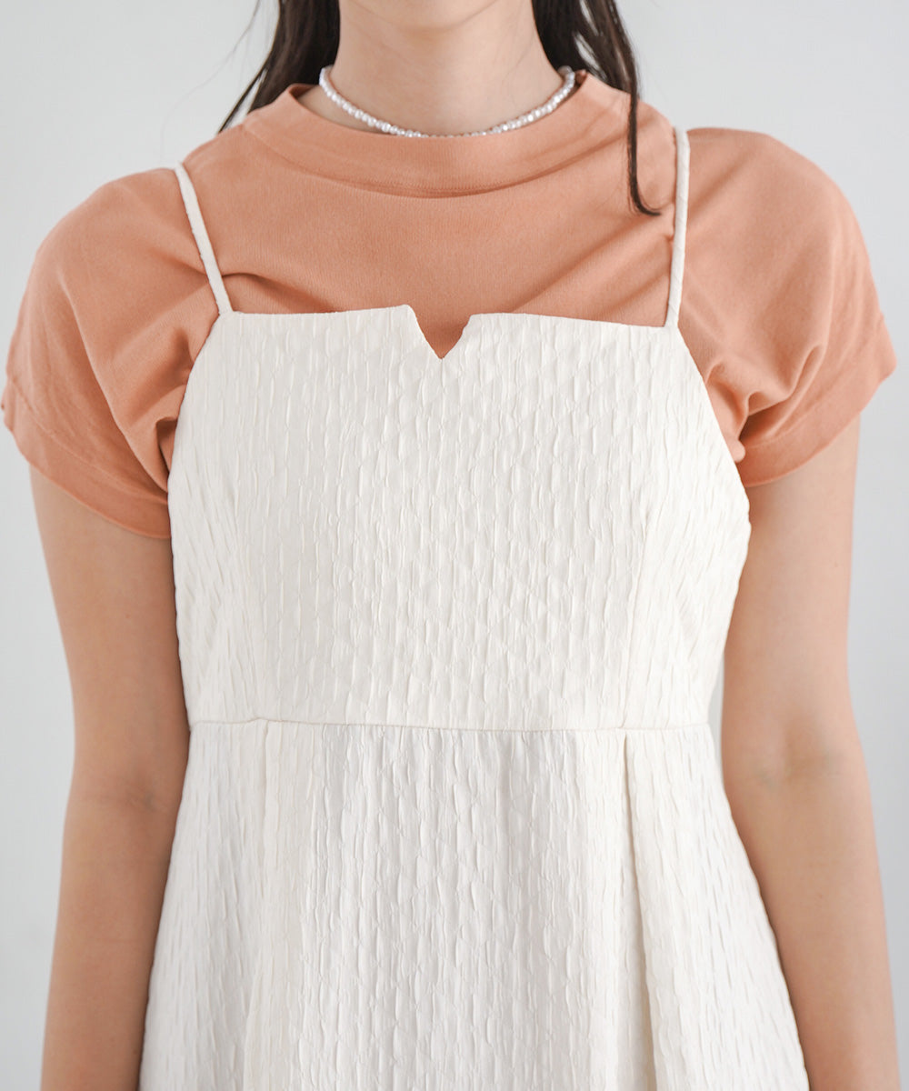 JACQUARD HIGH WAIST SWITCHING ONEPIECE