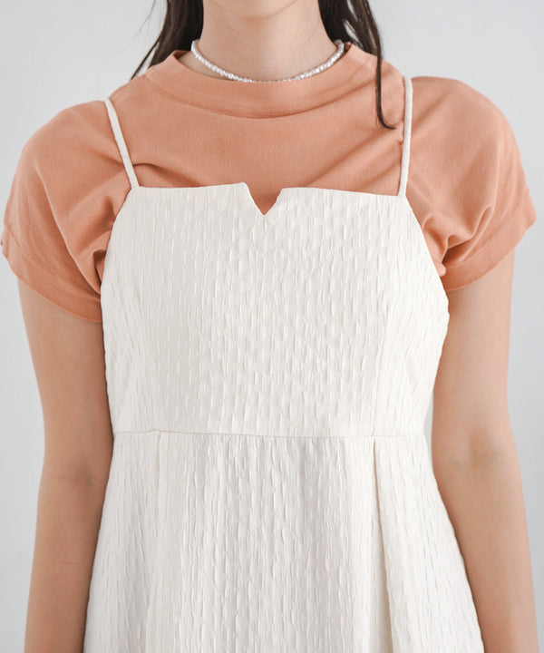 JACQUARD HIGH WAIST SWITCHING ONEPIECE