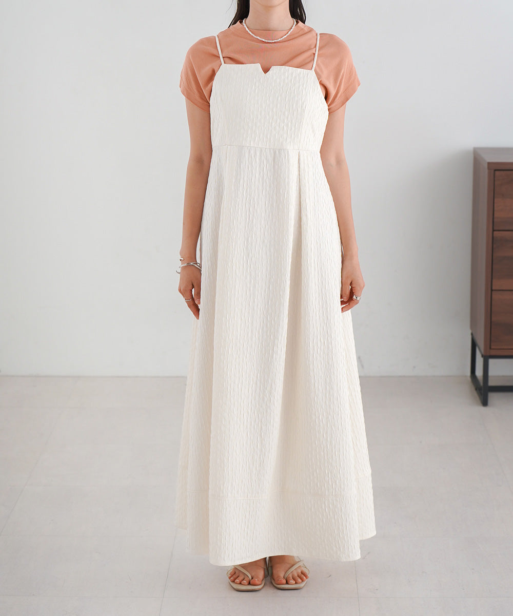 JACQUARD HIGH WAIST SWITCHING ONEPIECE