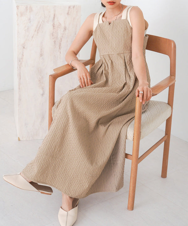 JACQUARD HIGH WAIST SWITCHING ONEPIECE