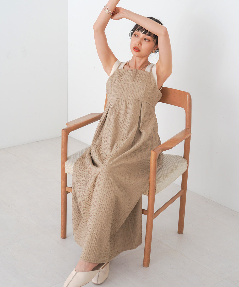JACQUARD HIGH WAIST SWITCHING ONEPIECE