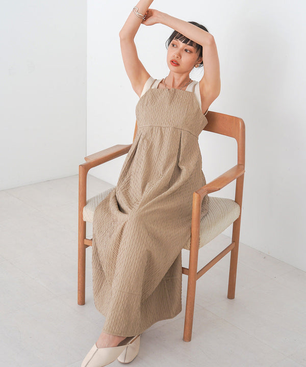 JACQUARD HIGH WAIST SWITCHING ONEPIECE