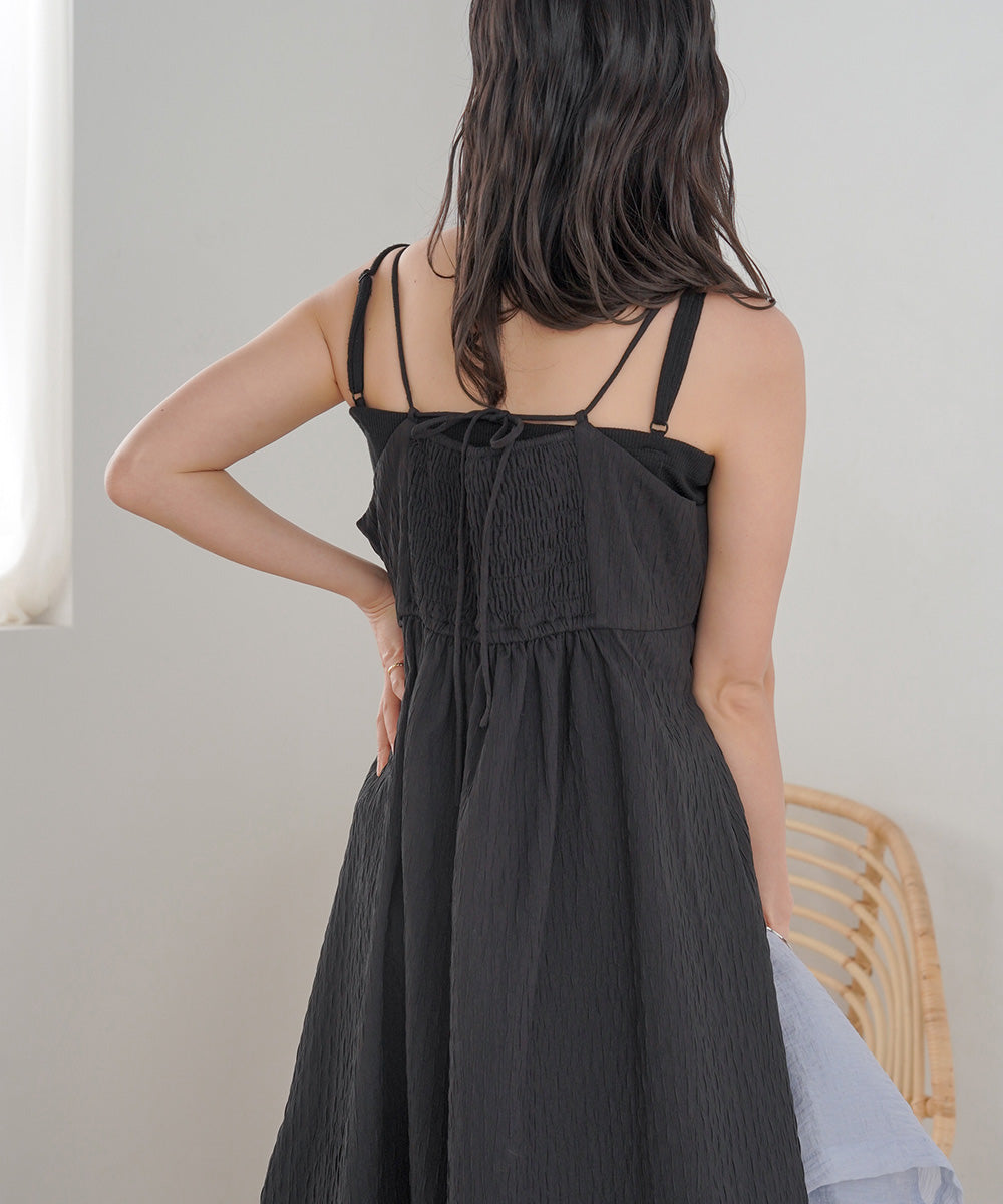 JACQUARD HIGH WAIST SWITCHING ONEPIECE