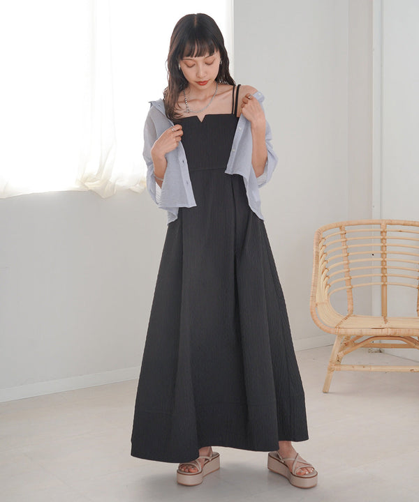 JACQUARD HIGH WAIST SWITCHING ONEPIECE