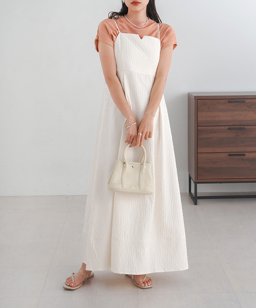 JACQUARD HIGH WAIST SWITCHING ONEPIECE