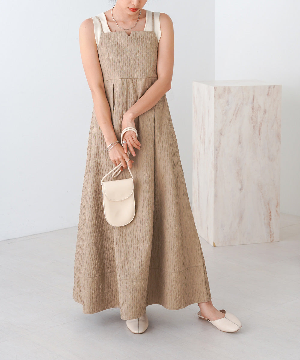 JACQUARD HIGH WAIST SWITCHING ONEPIECE